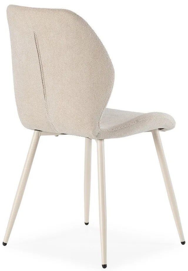 Kremowe tapicerowane krzesła zestaw 4 szt. Ansu – Marckeric