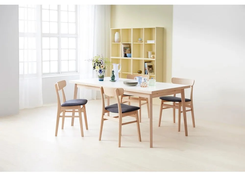 Niebieskio-naturalne krzesło z litego drewna dębowego Mosbøl – Hammel Furniture