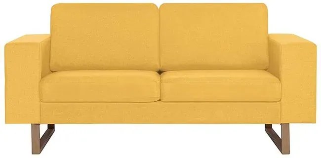 Elegancka dwuosobowa sofa żółta S9-Z00