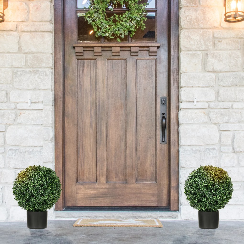 HOMCOM Sztuczny Bukszpan Kolisty, 52x40 cm, Zielony