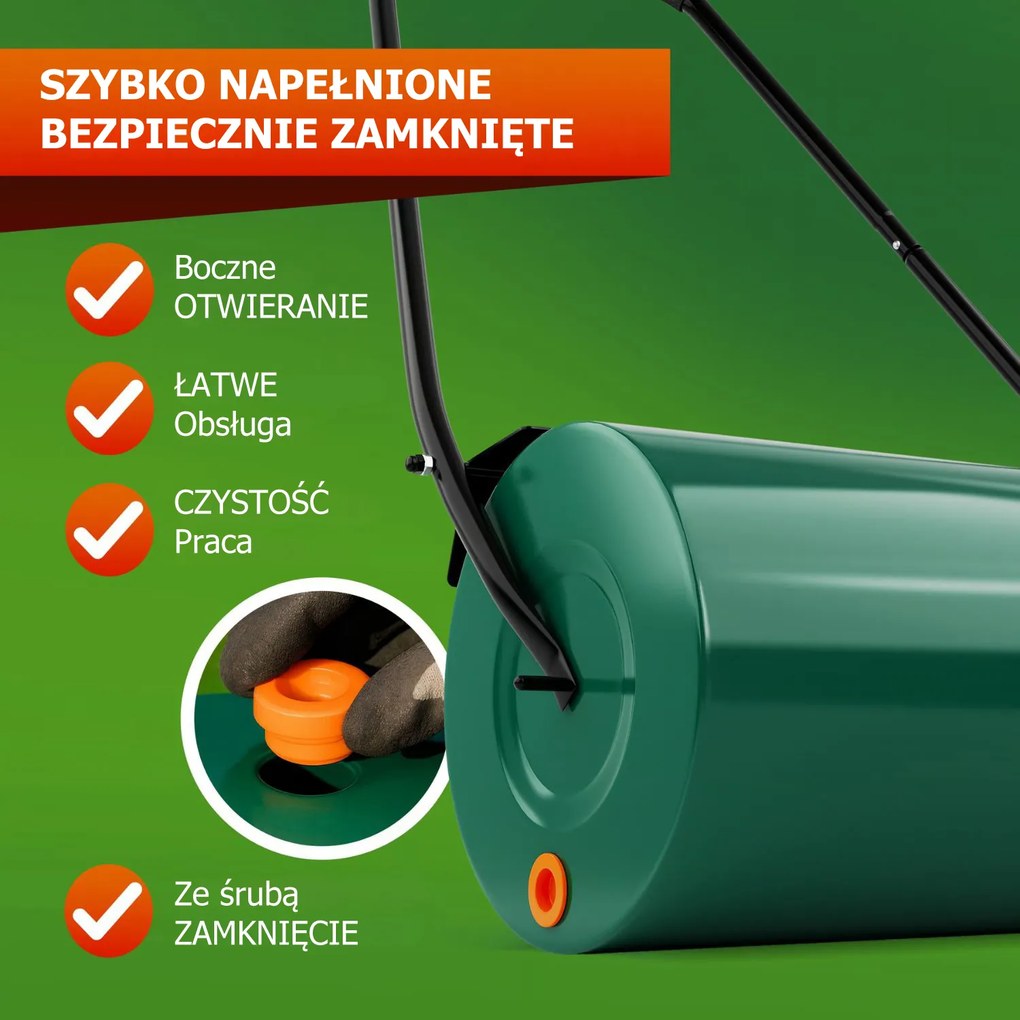 Wałek do trawnika FARMER, 57cm, zielona Jurhan