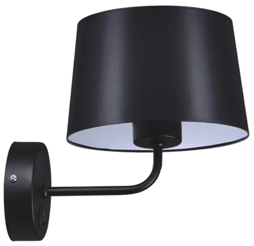 Czarny klasyczny kinkiet z włącznikiem - S914 F1-M44