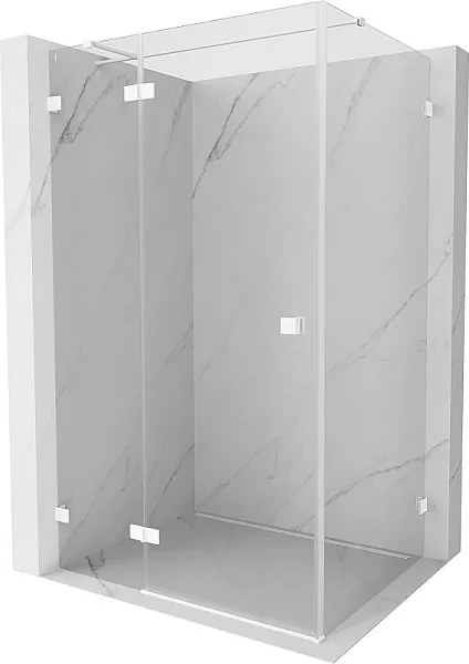 Mexen Lunar T kabina prysznicowa uchylna lewa 85 x 80 cm, transparent, biała - 834T-085-080-20-00-L