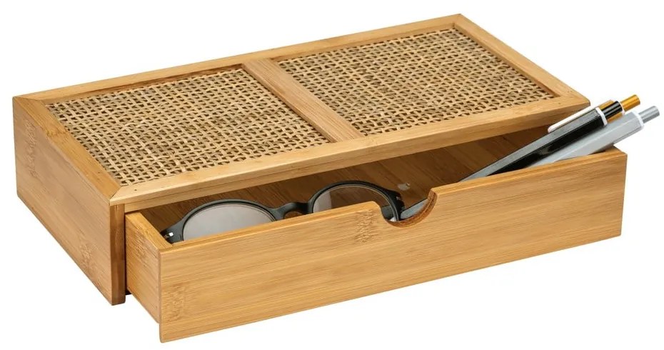 Bambusowy organizer łazienkowy Wenko Allegre, 28x6 cm