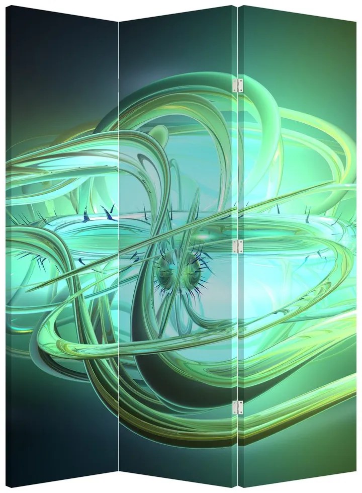 Parawan - Zielona abstrakcja (126x170 cm)