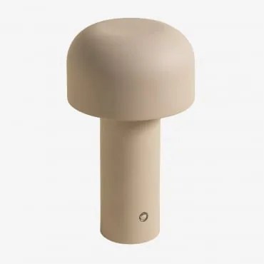 Bezprzewodowa Lampa Stołowa Led Do Użytku Zewnętrznego Z Żelaza Loentia Kremowa Tapioca - Sklum