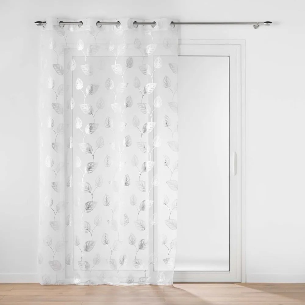 Firanka w biało-srebrnym kolorze 140x280 cm Edelia – douceur d'intérieur