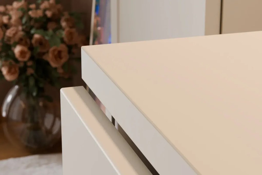 Szafka pod umywalkę nablatową DONNA SAND 2S 60cm beż piaskowy z blatem COMAD