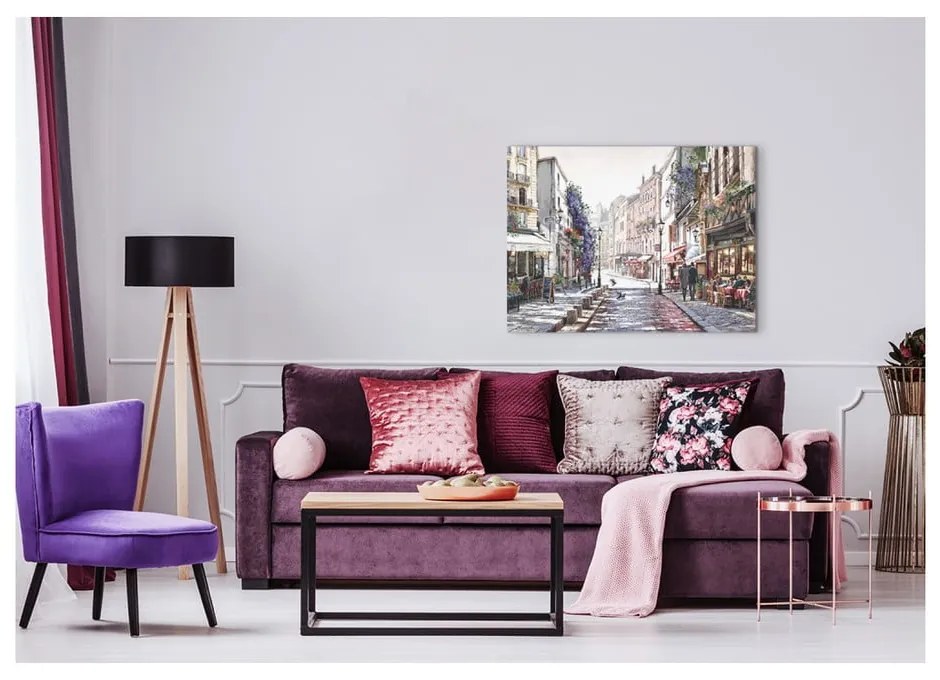 Obraz Styler Canvas Watercolor Paris II, 60x80 cm