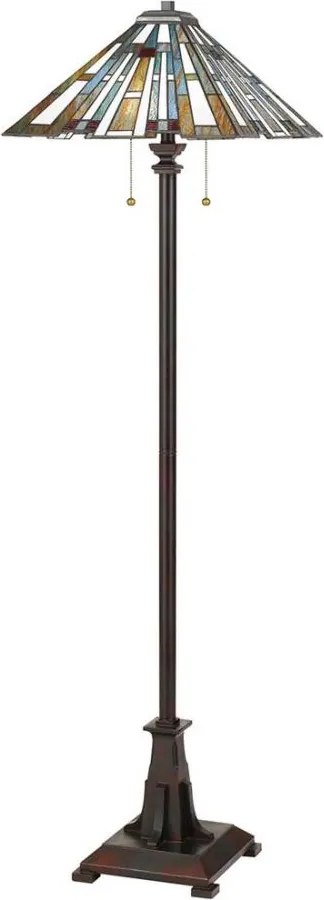 Quoizel QZ-MAYBECK-FL - Lampa podłogowa Tiffany MAYBECK 2xE27/60W/230V