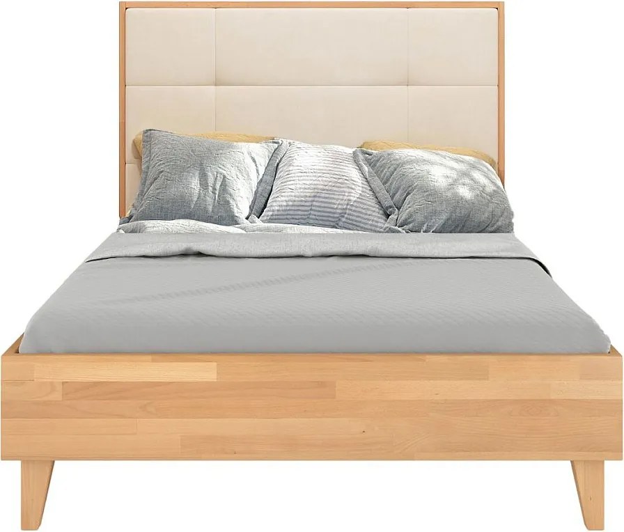 Łóżko bukowe Visby FRIDA/ 160X200 cm, kolor naturalny/ecru