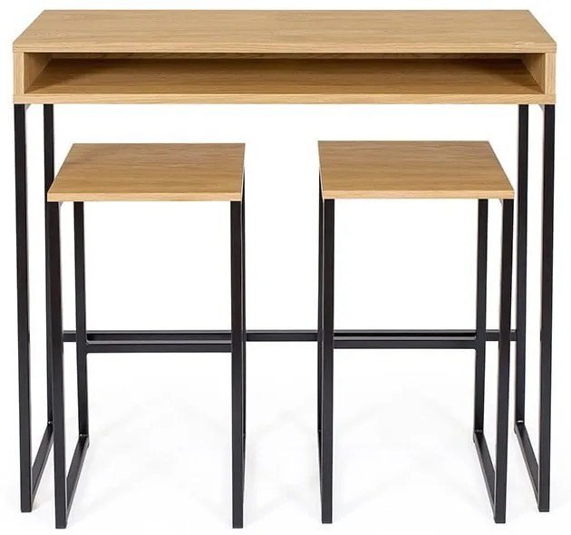 Biurko z blatem w dekorze dębu 35x100 cm Frame – Woodman