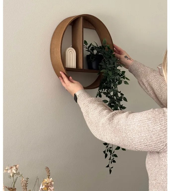 Dekoracyjna półka ścienna ACCENTS 37 cm - różne kolory Kolor: Jasnobrązowy