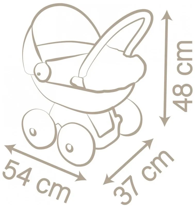 Smoby baby nurse wózek głęboki dla lalki z plastikowym daszkiem