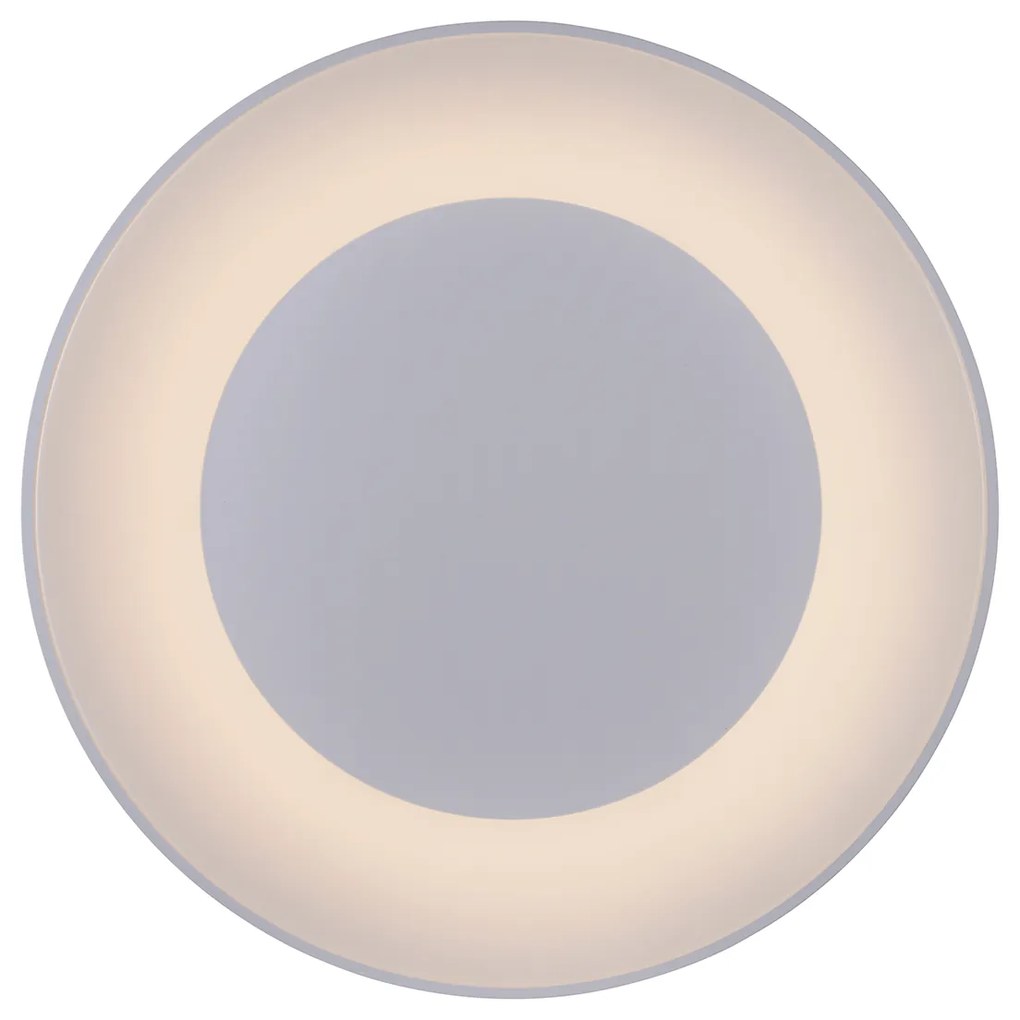 Lampa sufitowa biała z wbudowanym LED z pilotem - Meidan Nowoczesny Oswietlenie wewnetrzne