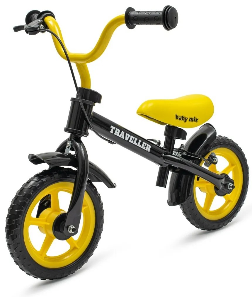 Baby Mix Rowerek biegowy z hamulcem Traveller, czarny
