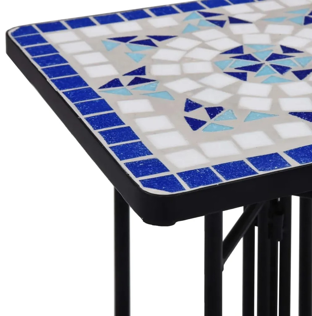 Niebiesko-biały stolik ceramiczny – Neve