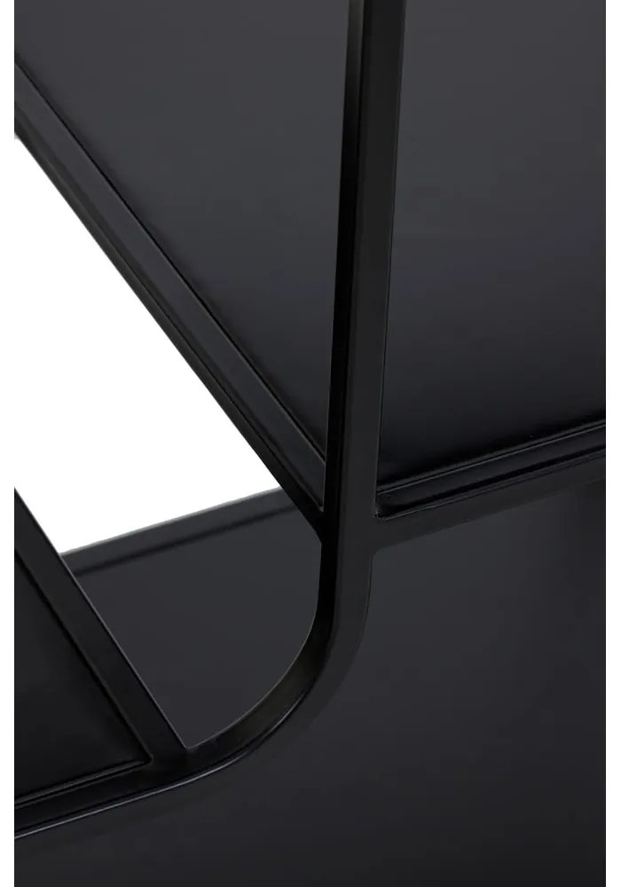 Czarny metalowy regał 141x81,5 cm Winston – Light &amp; Living