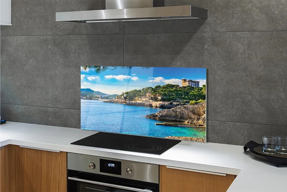 Panel szklany do Kuchni Górzyste Wybrzeże nad Morzem