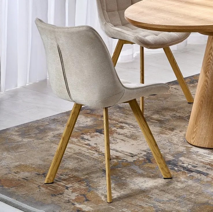 Tapicerowane krzesło do jadalni K332 Halmar, nogi naturalne