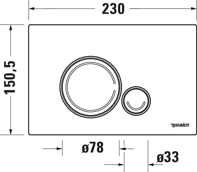 Duravit DuraSystem płytka uruchamiająca Beta 120, do WC