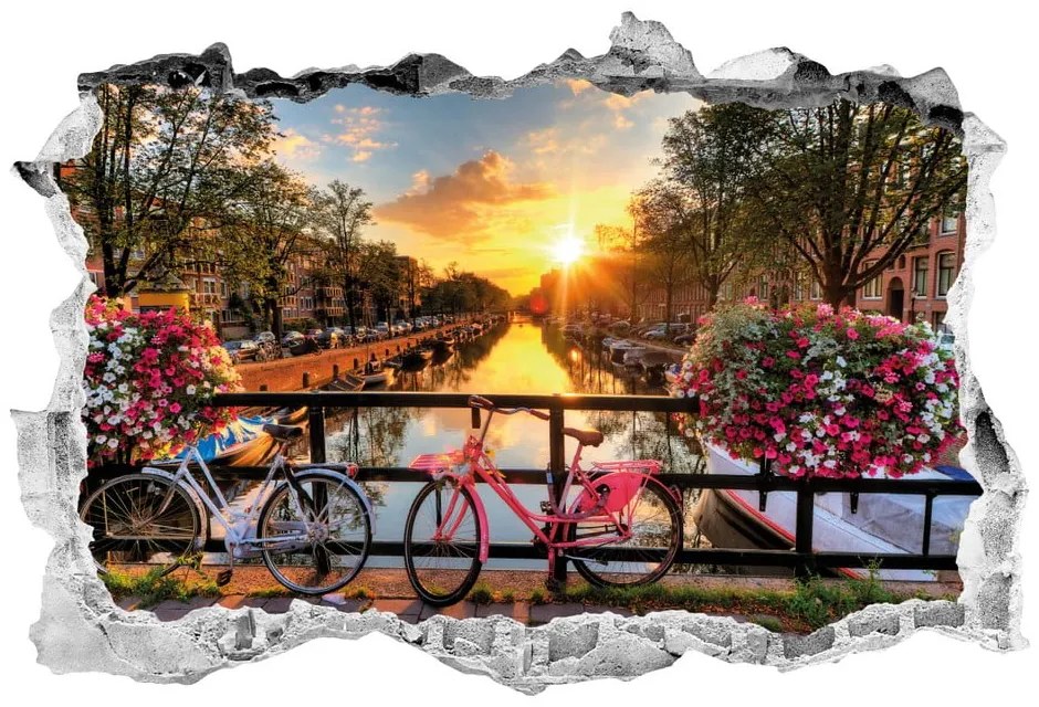 Naklejka ścienna 3D Ambiance Sunrise over Amsterdam