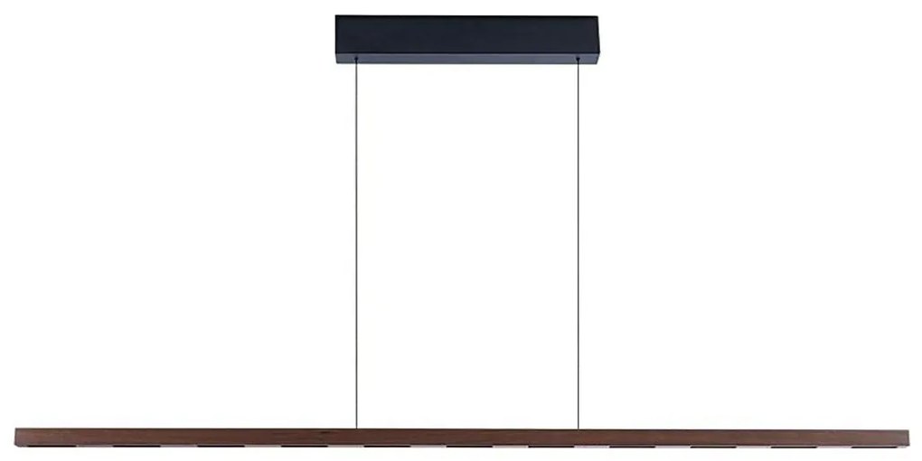 Immax NEO 07309L-LED Ściemnialna lampa wisząca na linkach z czujnikiem MADEIRA 37W/230V 157 cm orzech