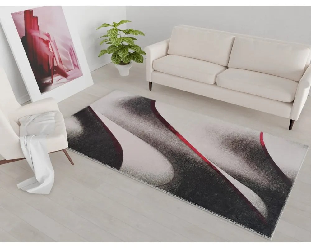 Biało-czarny dywan odpowiedni do prania 80x50 cm – Vitaus