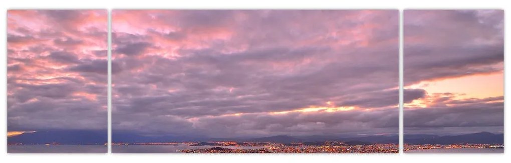 Obraz - Zmierzch nad miastem (170x50 cm)