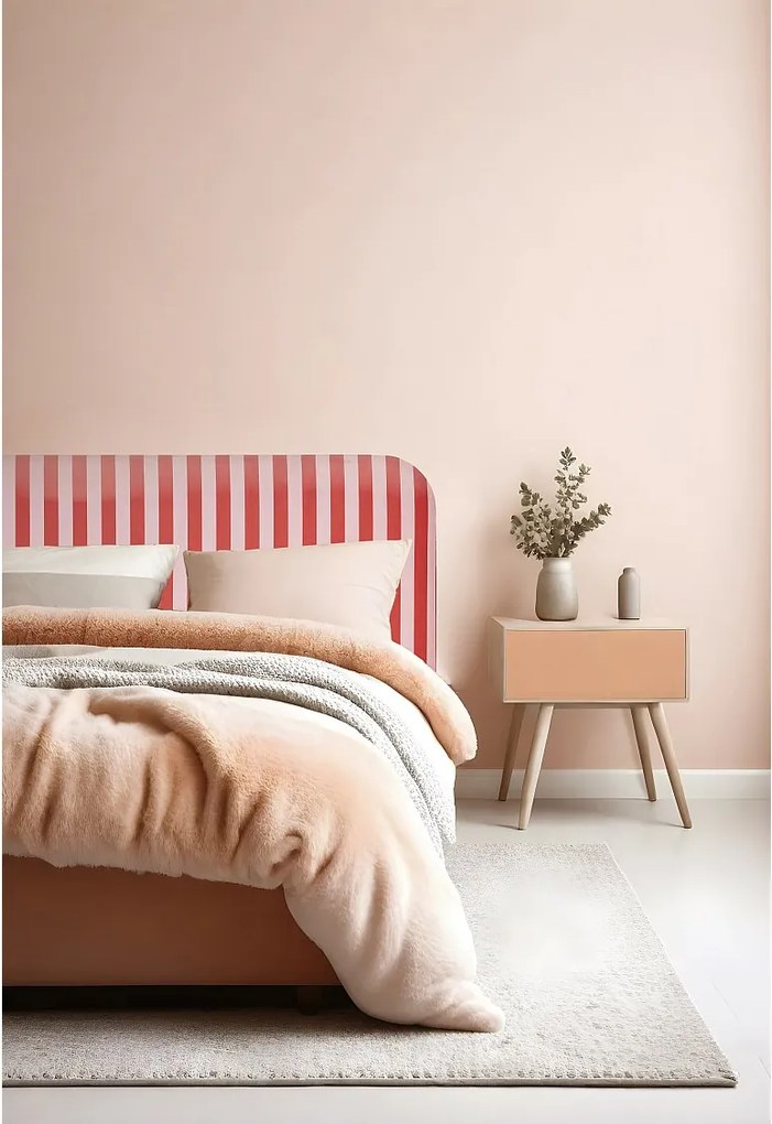 Wezgłowie z aksamitu, czerwone/różowe 160x97 cm