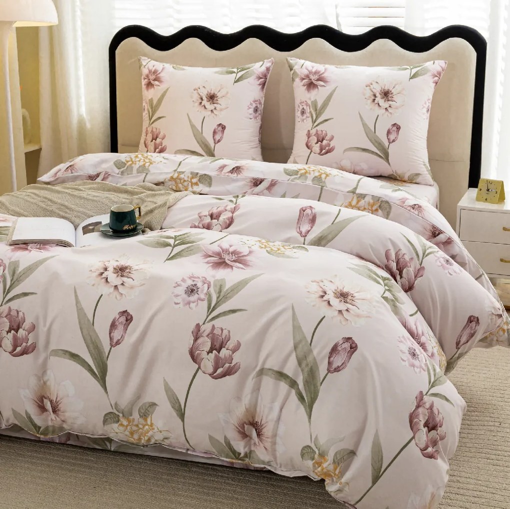 PrzytulneMieszkanie.pl PrzytulneMieszkanie.pl Pościel z mikrofibry BLOSSIA wzorzysta Rozmiar pościeli: 70 x 80 cm | 140 x 200 cm