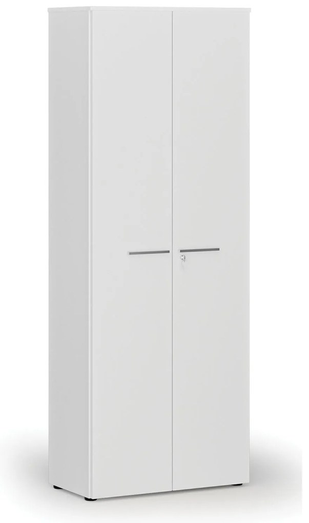 Szafa biurowa z drzwiami PRIMO WHITE, 800 x 420 x 2128 mm, biały