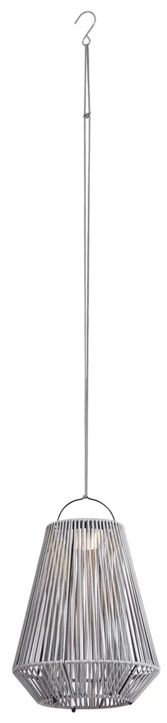 Zewnetrzna Lampa stołowa w stylu bohemy szara z LED, 3-stopniowa regulacja ściemniania IP54, ładowana solarnie - DucaBoho Oswietlenie zewnetrzne