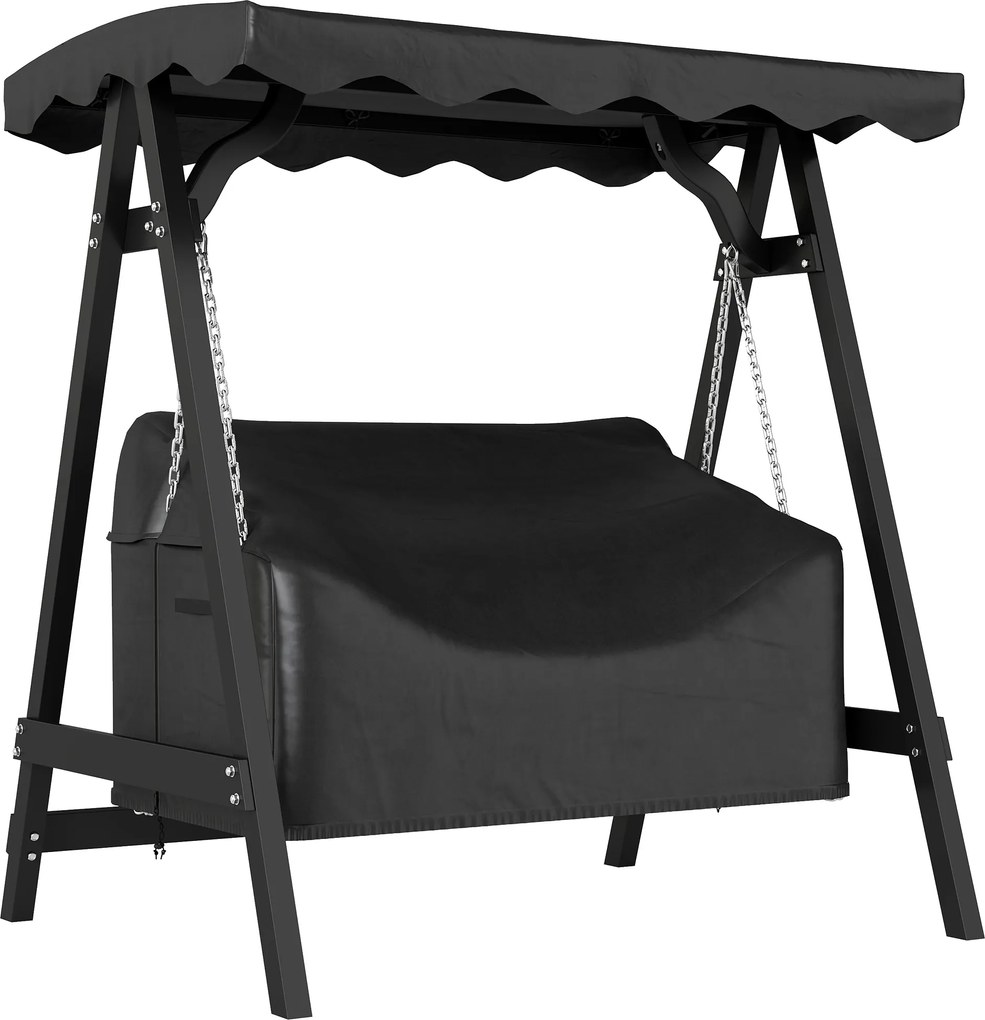 Outsunny Pokrowiec na 2-osobową huśtawkę ogrodową, wodoodporny, wiatroodporny, ochrona UV, materiał Oxford 420D | Aosom PL