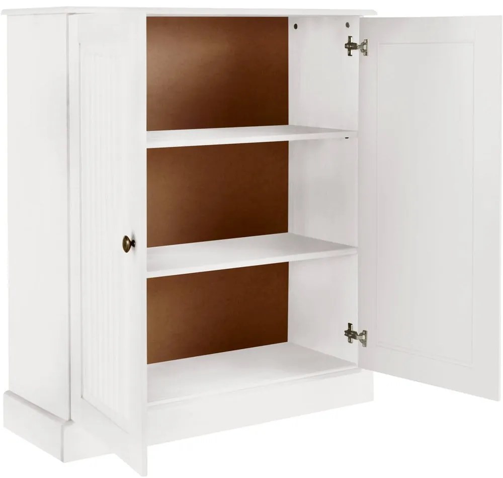 Biała szafka z litego drewna sosnowego 100x34 cm Mille – Støraa