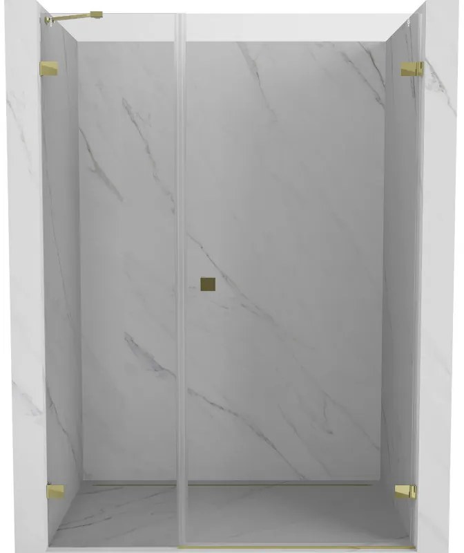 Mexen Lunar-B drzwi prysznicowe uchylne prawe 140 cm, transparent, złote - 832S-140-050-50-00-P