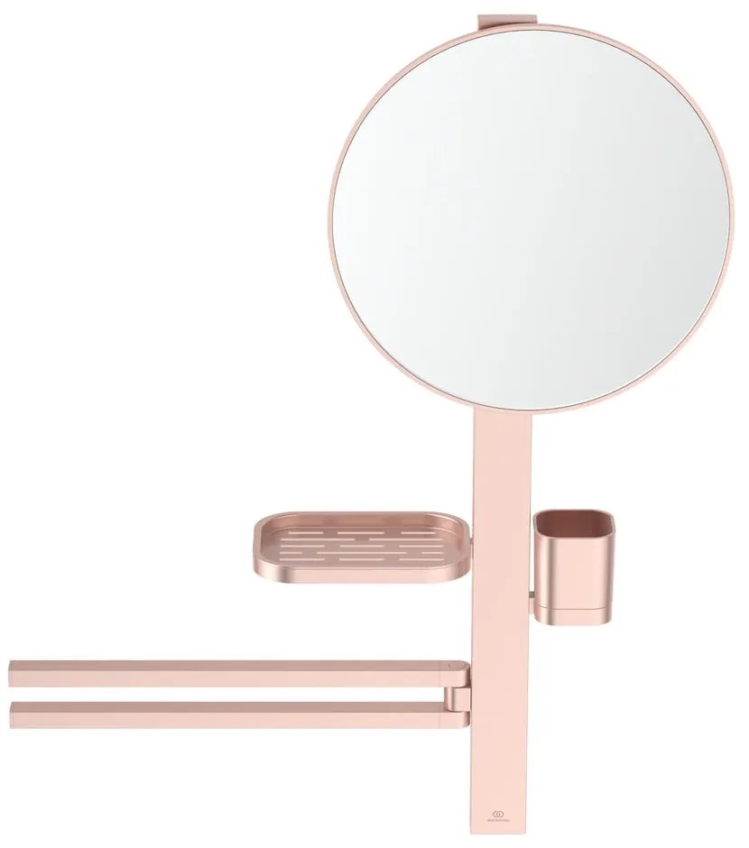 Lustro z półką/z wieszakiem ścienne ø 33 cm ALU+ – Ideal Standard
