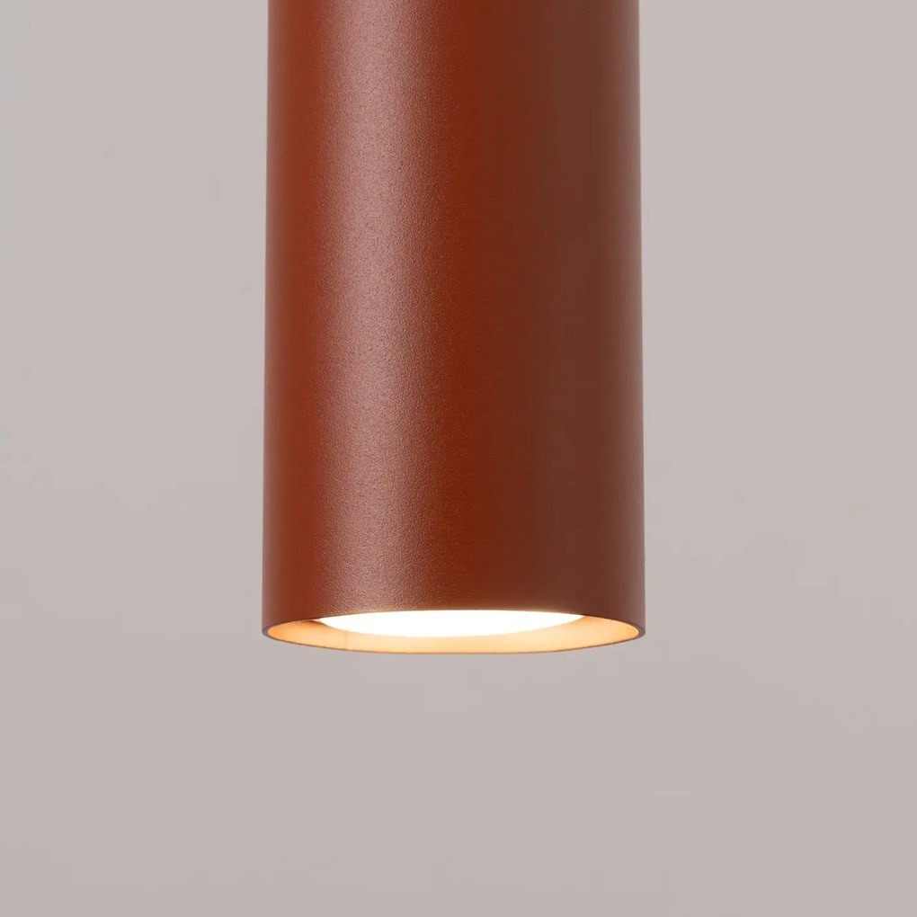 Lampa wisząca LAGOS 1 ochra czerwona SOLLUX LIGHTING