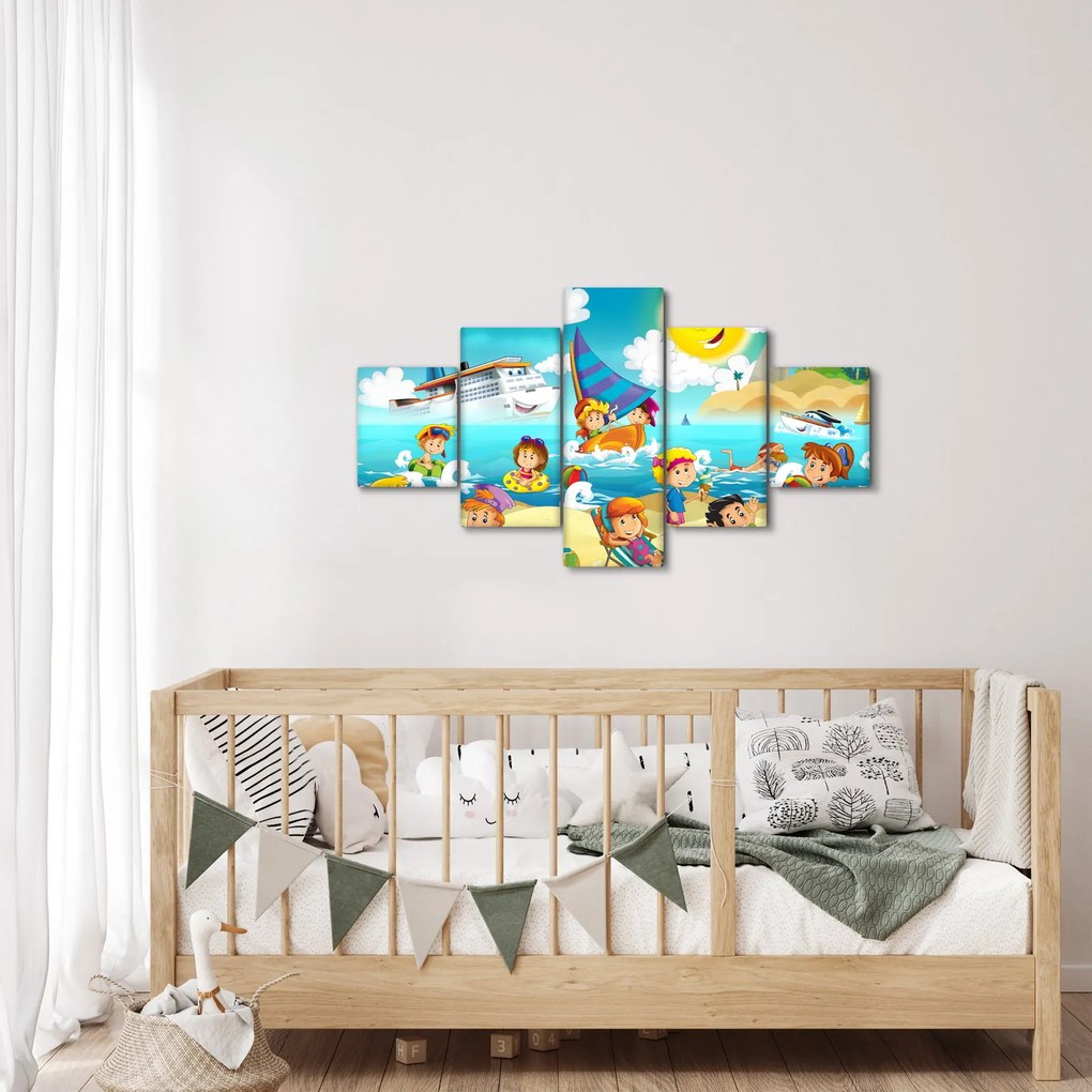 Obraz - Dzień na plaży (125x70 cm)