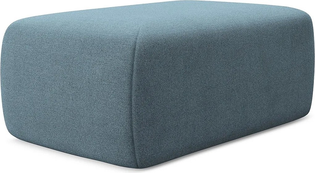 Pufa - z tkaniny strukturalnej - jasny niebieski - KAPUA