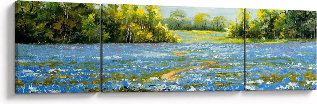 Obraz - Ścieżka w polu, obraz olejny (170x50 cm)