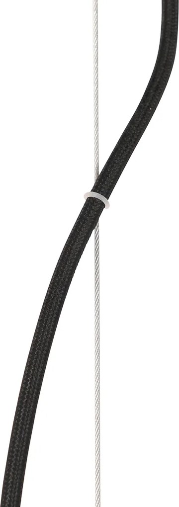 Lampa wisząca w stylu art deco złota z opalowym szkłem 3-punktowa - Flore