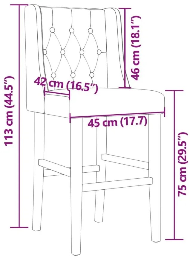 Zestaw dwóch ciemnoszarych krzeseł barowych Lines C4