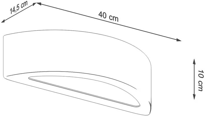 Półokrągły betonowy kinkiet loft - S176 G5-S76
