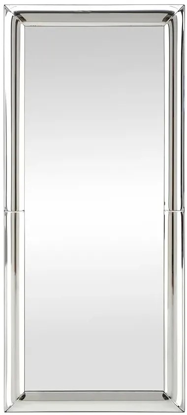 Srebrne prostokątne lustro wiszące T8-E79