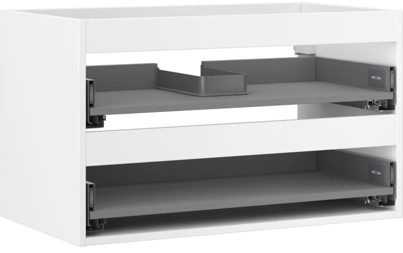 Mexen Box-A korpus szafki podumywalkowej 80 cm, 2 szuflady, biały mat - 91AX0-0800-470-2-01