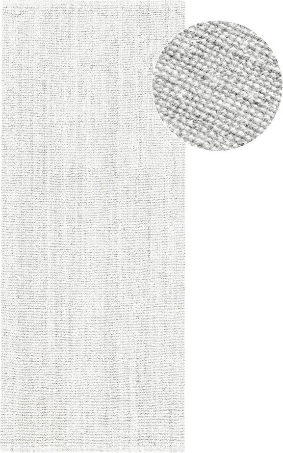 Jasnoszary dwustronny chodnik tkany ręcznie z juty 80x200 cm Bouclé Jaipur – Hanse Home