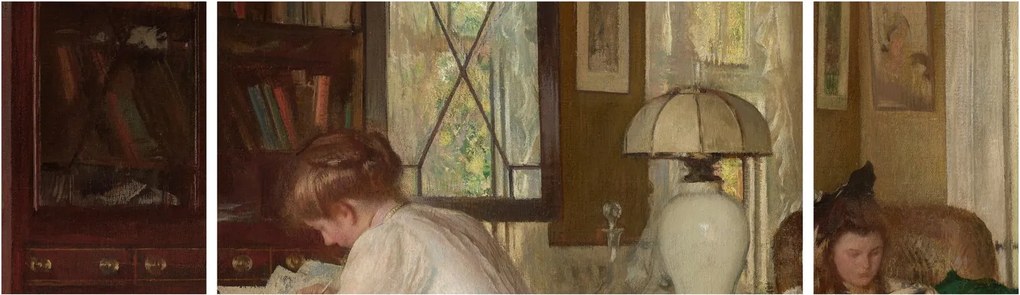 Obraz - Edmund Tarbell, Josephine and Mercie, reprodukcje (170x50 cm)