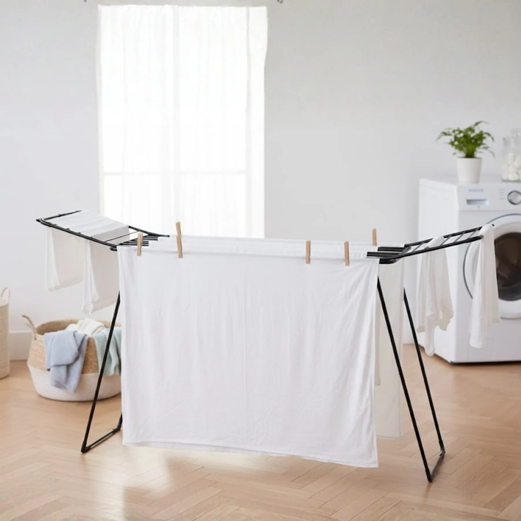 Teleskopowa suszarka na pranie z rozkładanymi ramionami, 200-260 cm, SVARTO