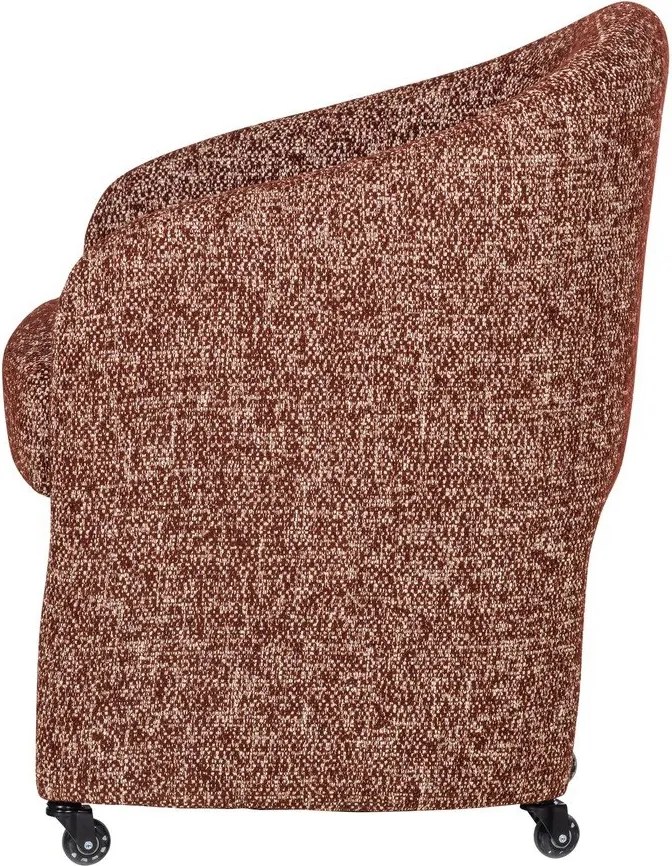 Tapicerowane krzesło biurowe w kolorze terakoty Cordo – WOOOD